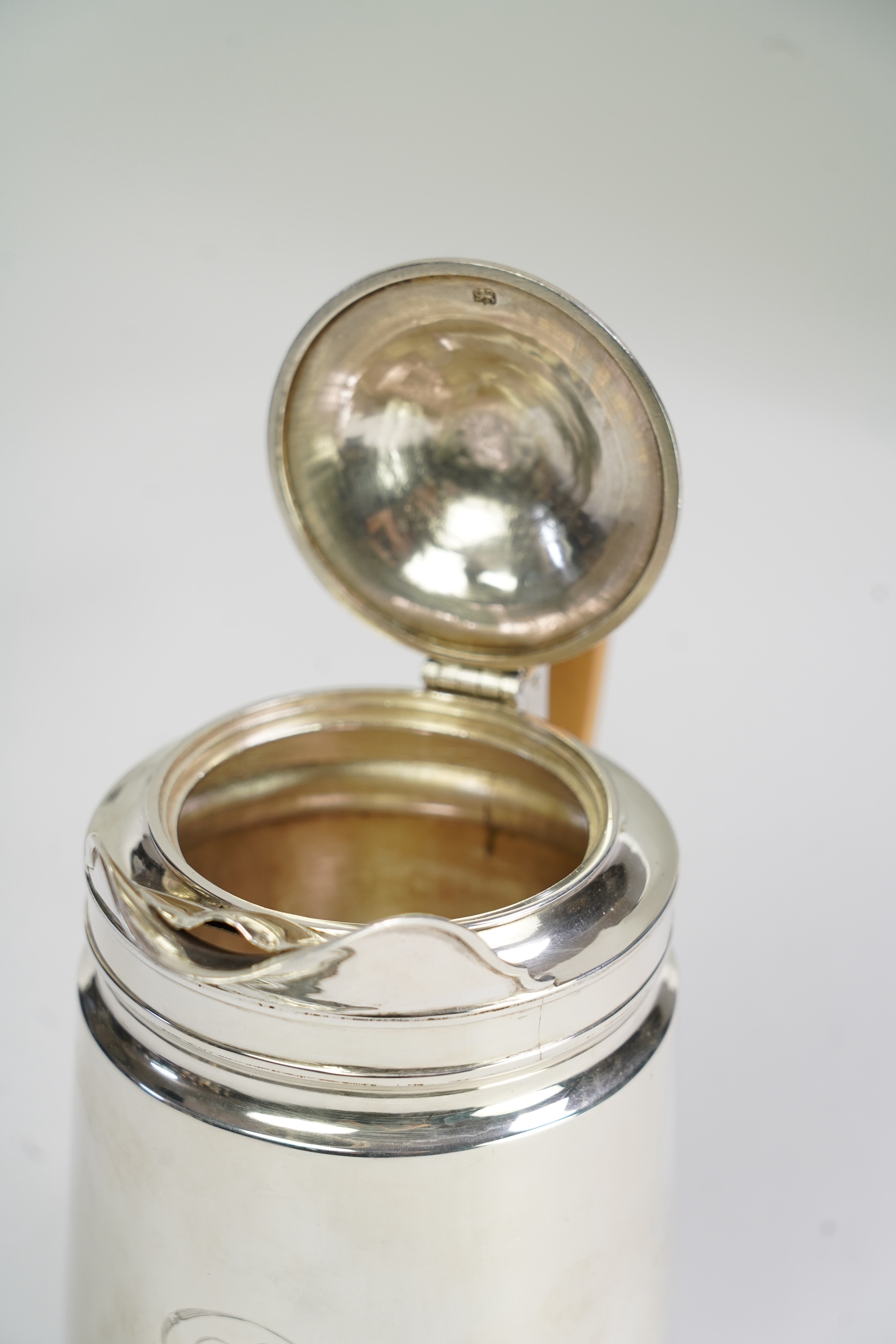 A George silver hot water jug, by John Eames